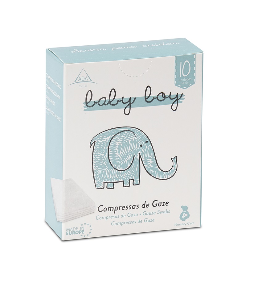 Soins et pansements :: Compresses :: Compresses de gaze stériles ::  Compresse gaze bébé, 17fil, stérile, 5x5, 16 plis, boite pharmacie, fille,  carton de 192 sachets individuels