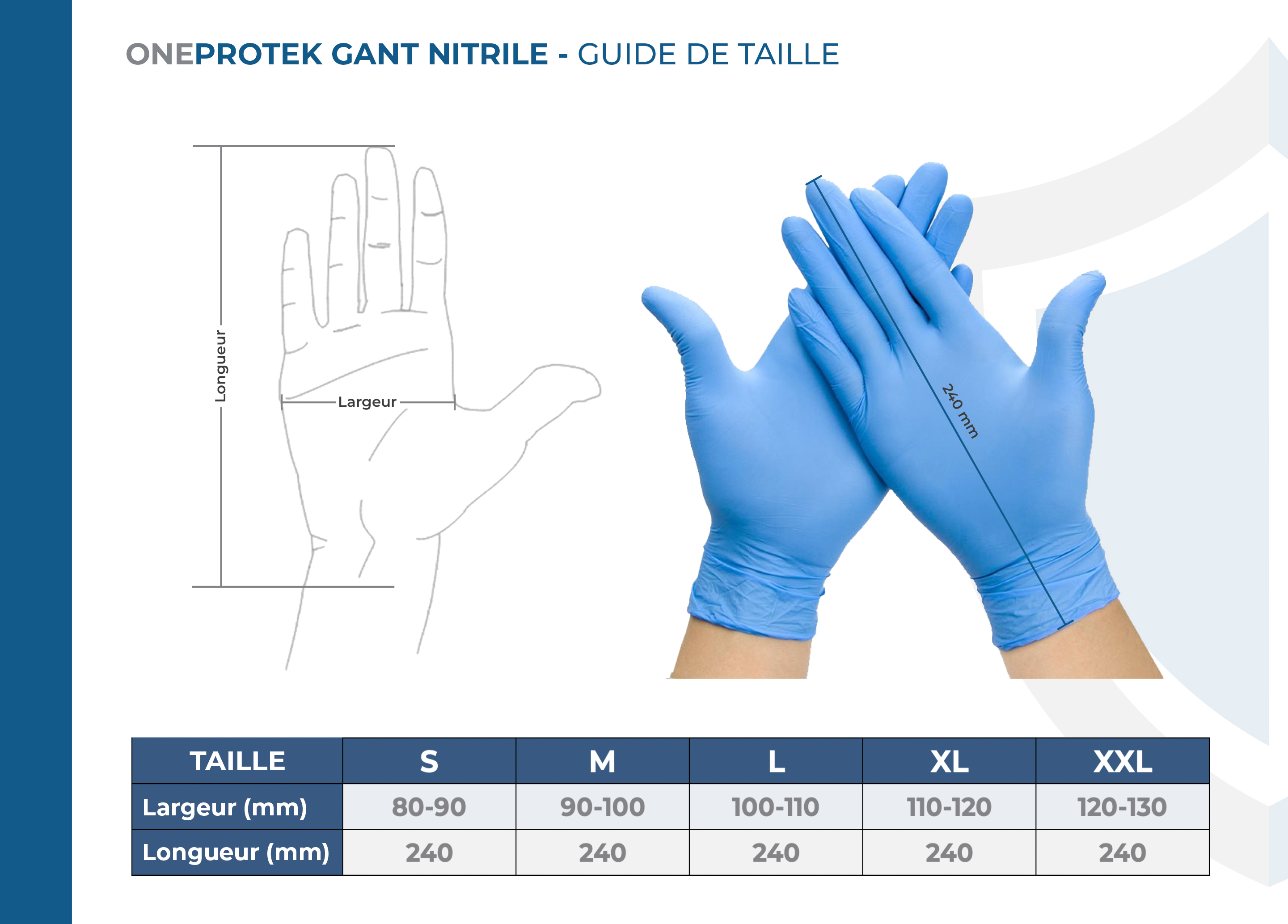 GANT NITRILE JETABLE BLEU M par 200